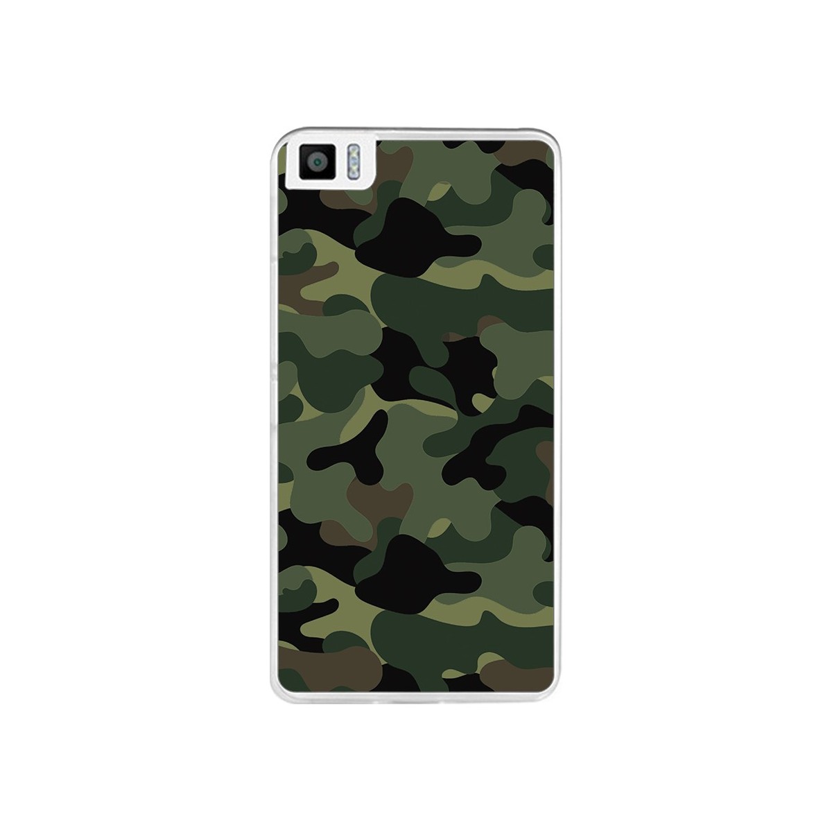 Funda Gel Tpu para Bq Aquaris M5.5 / M 2017 Diseño Camuflaje Dibujos