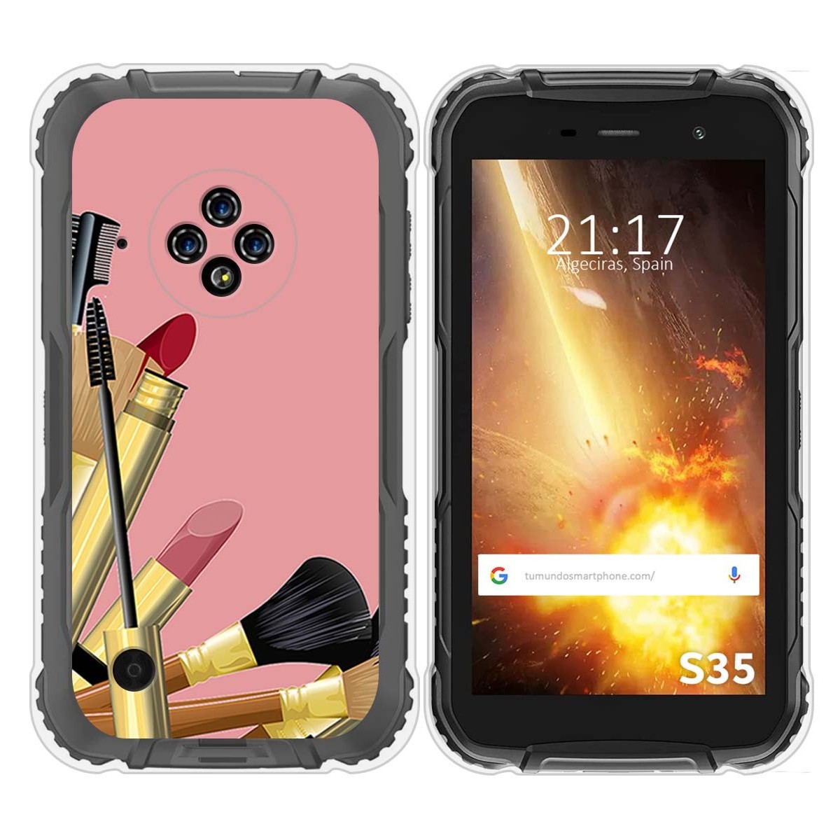 Funda Silicona para Doogee S35 / S35T / S35 Pro diseño Brochas Dibujos