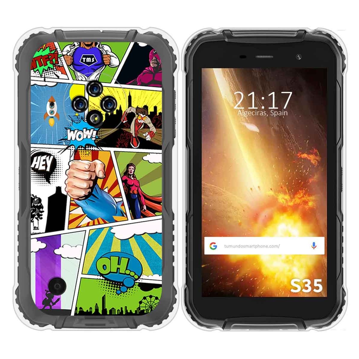 Funda Silicona para Doogee S35 / S35T / S35 Pro diseño Comic Dibujos