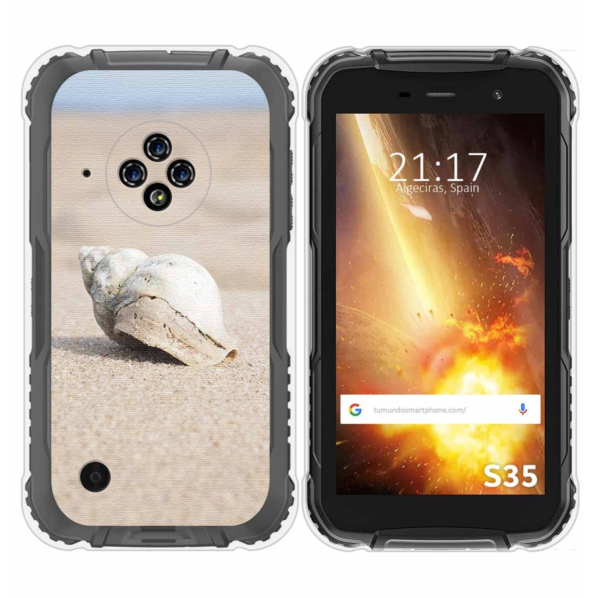 Funda Silicona para Doogee S35 / S35T / S35 Pro diseño Concha Dibujos