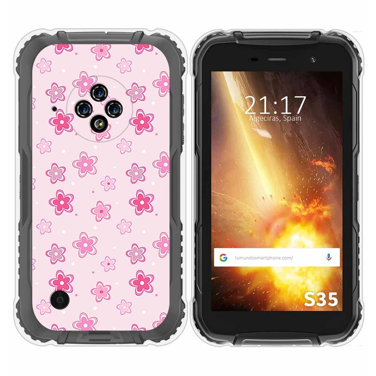 Funda Silicona para Doogee S35 / S35T / S35 Pro diseño Flores Dibujos