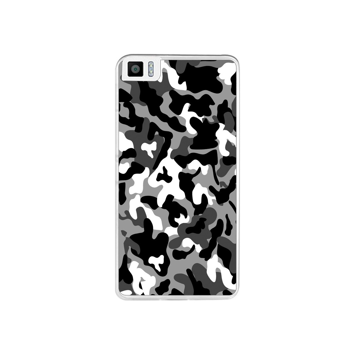 Funda Gel Tpu para Bq Aquaris M5.5 / M 2017 Diseño Snow Camuflaje Dibujos