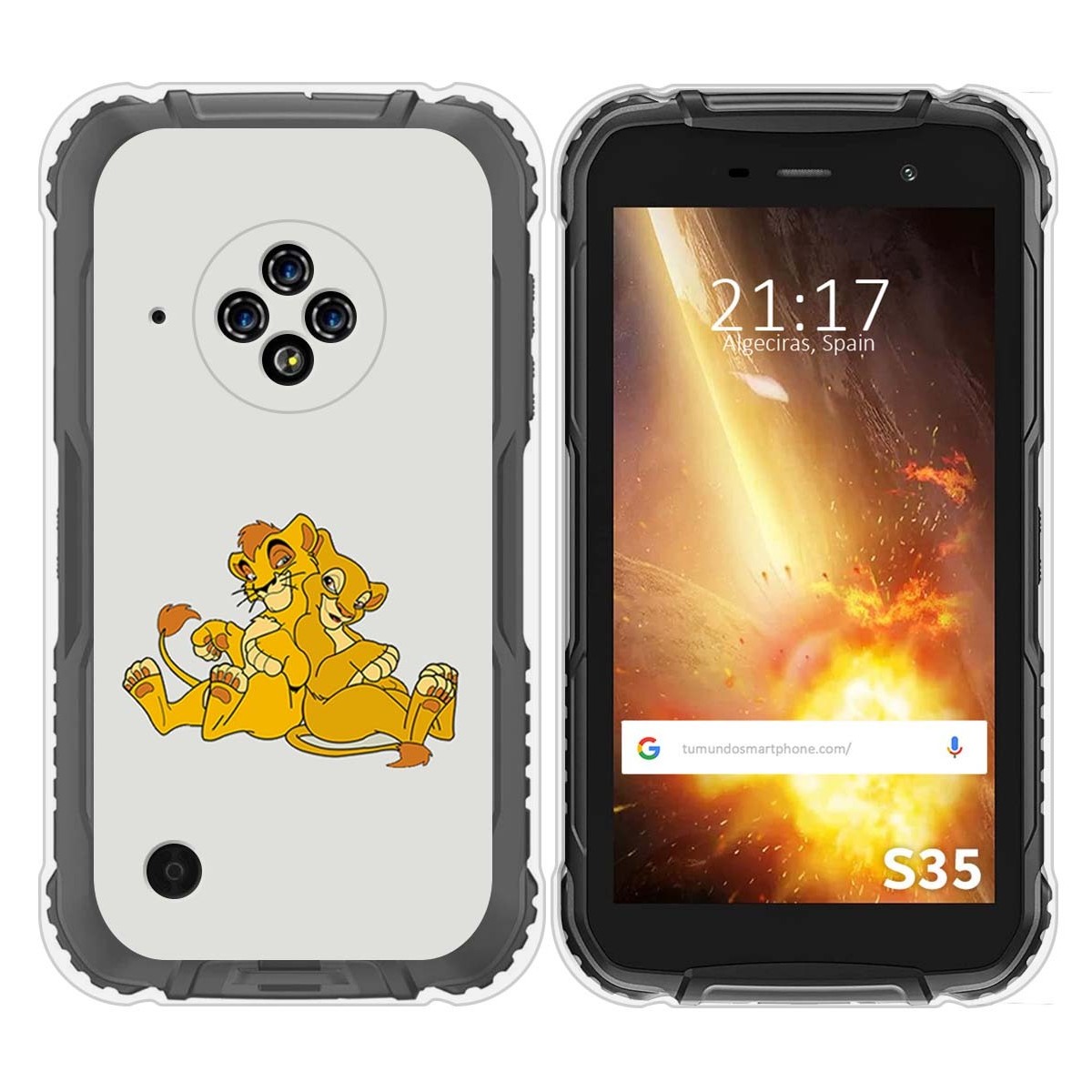 Funda Silicona para Doogee S35 / S35T / S35 Pro diseño Leones Dibujos