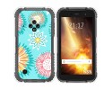 Funda Silicona Transparente para Doogee S35 / S35T / S35 Pro diseño Flores 05 Dibujos
