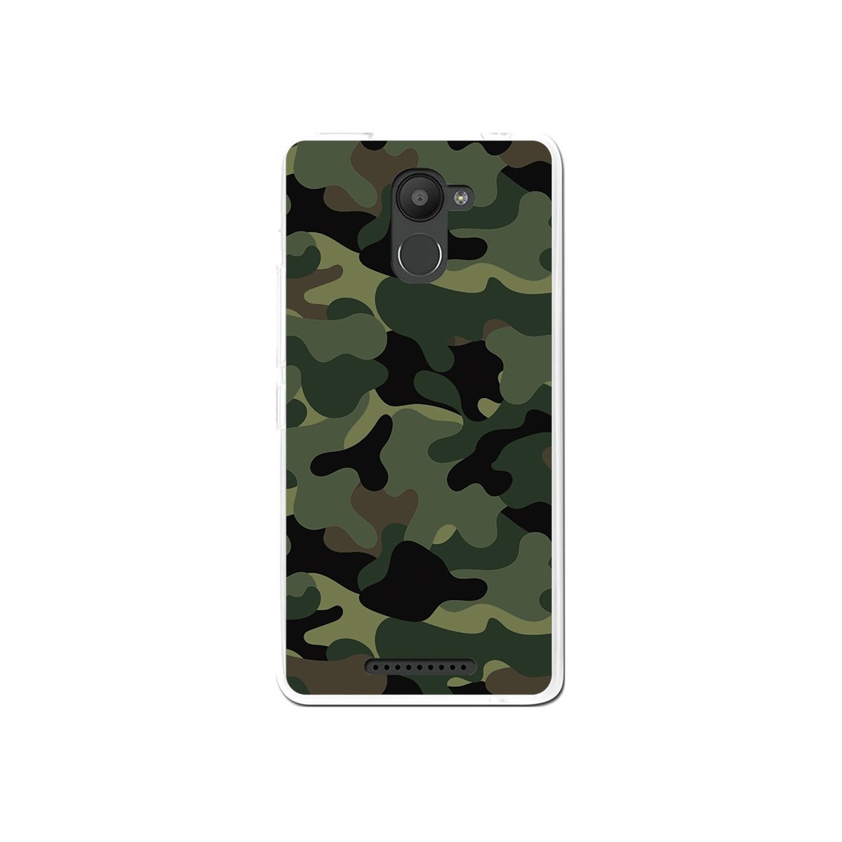 Funda Gel Tpu para Bq Aquaris U Plus Diseño Camuflaje Dibujos