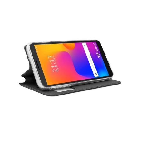 Funda Libro Soporte con Ventana para Alcatel 1B 2022 Color Negra