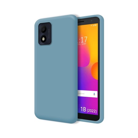 Funda Silicona Líquida Ultra Suave para Alcatel 1B 2022 color Azul
