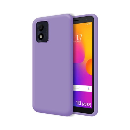 Funda Silicona Líquida Ultra Suave para Alcatel 1B 2022 color Morada