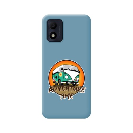 Funda Silicona Líquida Azul para Alcatel 1B 2022 diseño Adventure Time Dibujos