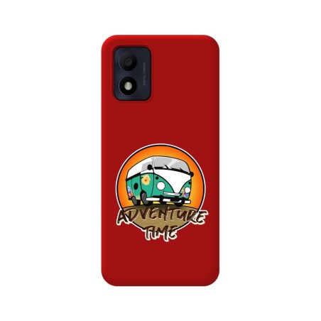 Funda Silicona Líquida Roja para Alcatel 1B 2022 diseño Adventure Time Dibujos