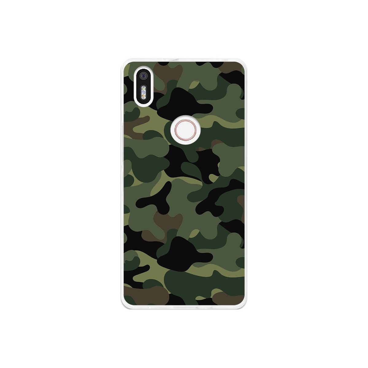 Funda Gel Tpu para Bq Aquaris X5 Plus Diseño Camuflaje Dibujos