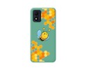 Funda Silicona Líquida Verde para Alcatel 1B 2022 diseño Abeja Dibujos