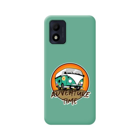 Funda Silicona Líquida Verde para Alcatel 1B 2022 diseño Adventure Time Dibujos