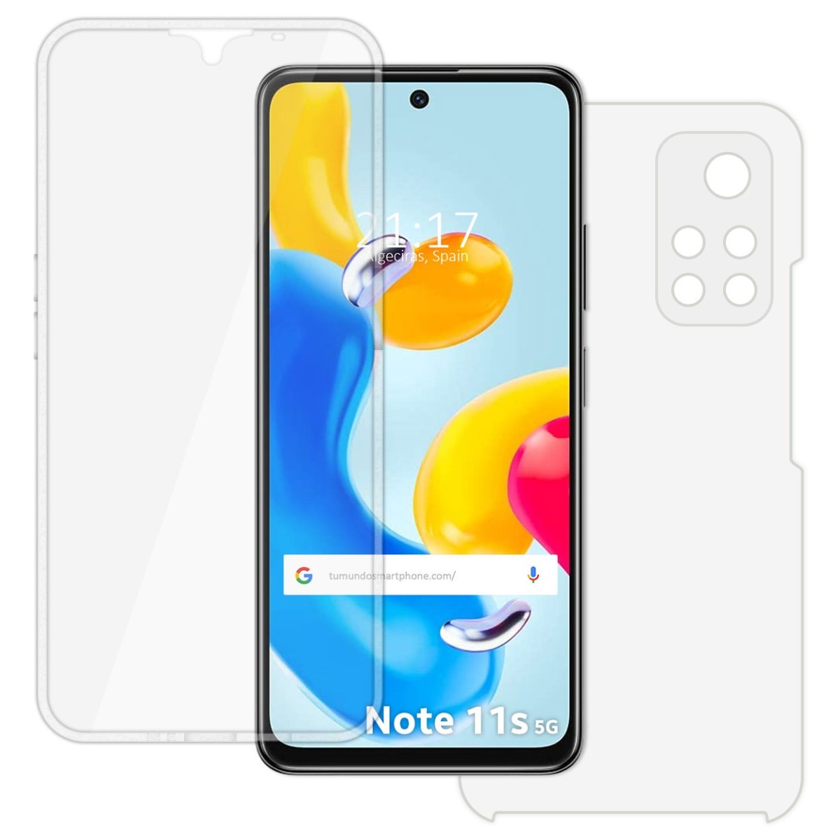 Funda Doble Transparente Pc + TPU Full Body 360 para Xiaomi Redmi Note 11s 5G