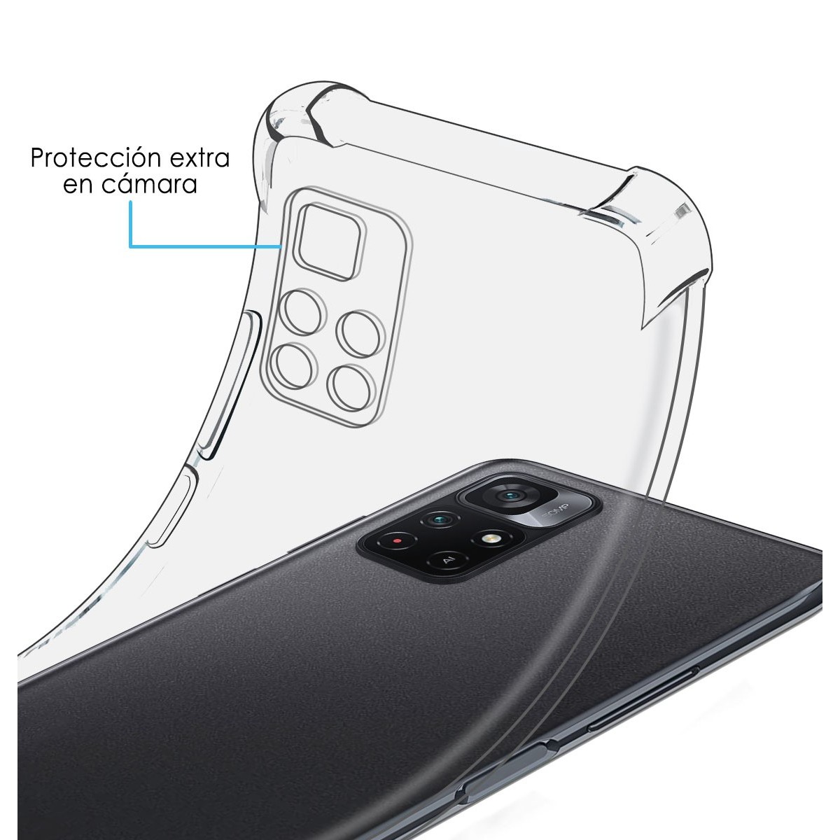 Funda Silicona Antigolpes Transparente para Xiaomi Redmi Note 11s 5G