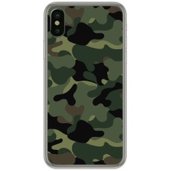 Funda Gel Tpu para Iphone X / XS Diseño Camuflaje Dibujos
