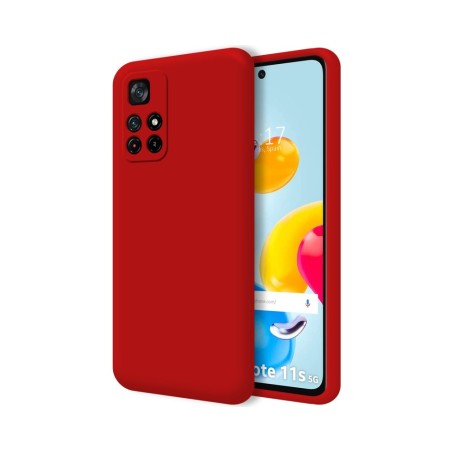 Funda Silicona Líquida Ultra Suave para Xiaomi Redmi Note 11s 5G Color Roja
