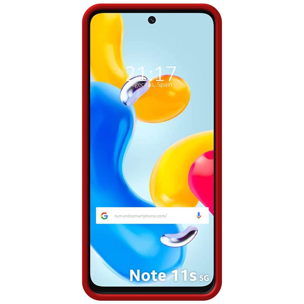 Funda Silicona Líquida Ultra Suave para Xiaomi Redmi Note 11s 5G Color Roja