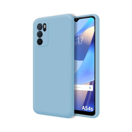 Funda Silicona Líquida Ultra Suave para Oppo A54s Color Azul
