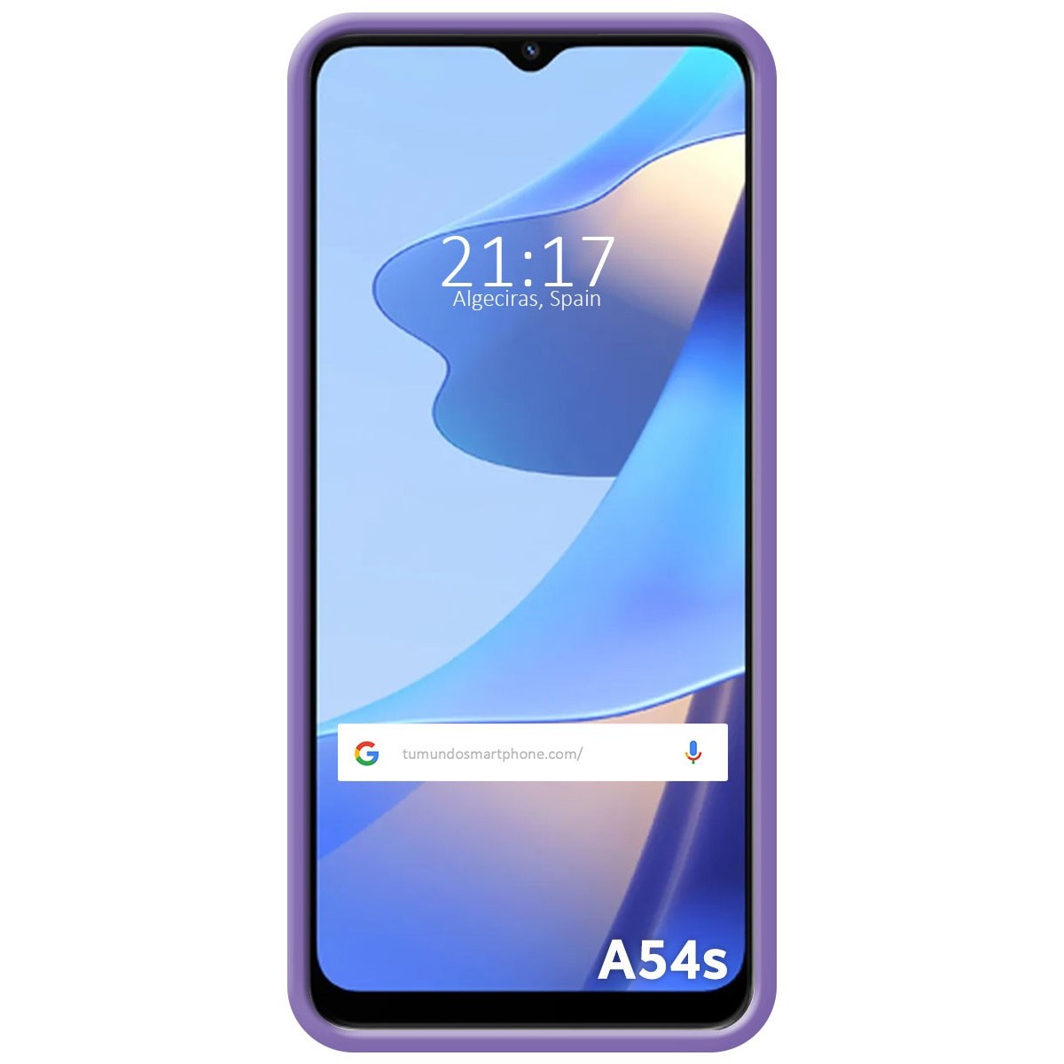 Funda Silicona Líquida Ultra Suave para Oppo A54s Color Morada