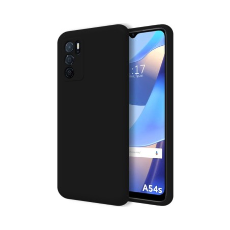 Funda Silicona Líquida Ultra Suave para Oppo A54s Color Negra