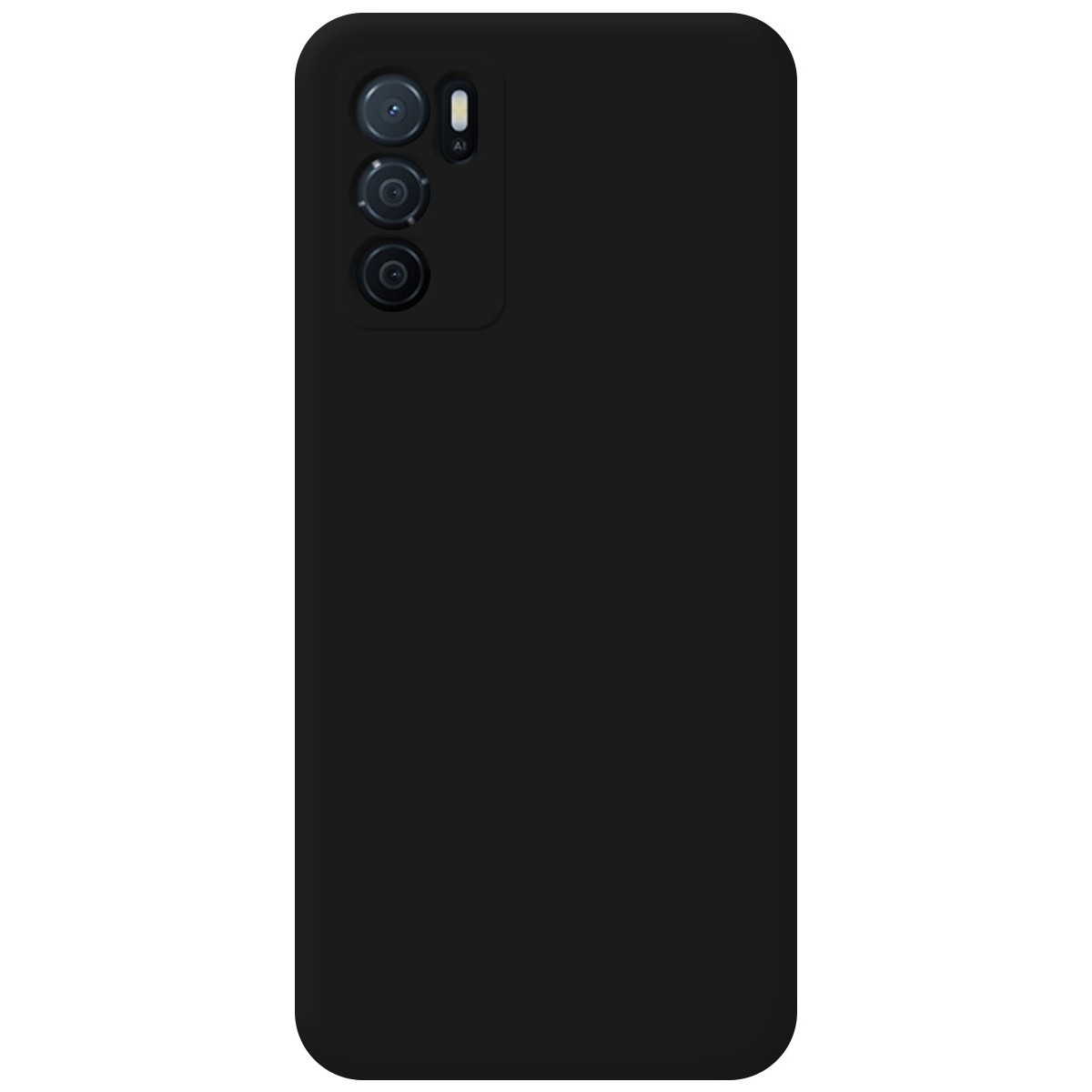 Funda Silicona Líquida Ultra Suave para Oppo A54s Color Negra