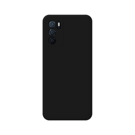 Funda Silicona Líquida Ultra Suave para Oppo A54s Color Negra