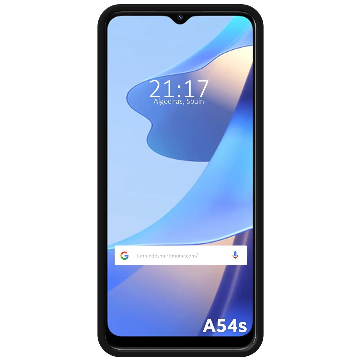 Funda Silicona Líquida Ultra Suave para Oppo A54s Color Negra