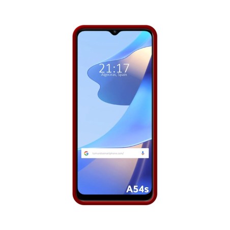 Funda Silicona Líquida Ultra Suave para Oppo A54s Color Roja