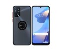 Funda Mate con Borde Negro y Anillo Giratorio 360 para Oppo A54s