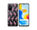 Funda Silicona Transparente para Xiaomi Redmi Note 11s 5G diseño Flamenco Dibujos