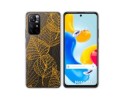 Funda Silicona Transparente para Xiaomi Redmi Note 11s 5G diseño Hojas Dibujos