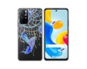 Funda Silicona Transparente para Xiaomi Redmi Note 11s 5G diseño Plumas Dibujos