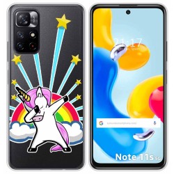 Funda Silicona Transparente para Xiaomi Redmi Note 11s 5G diseño Unicornio Dibujos