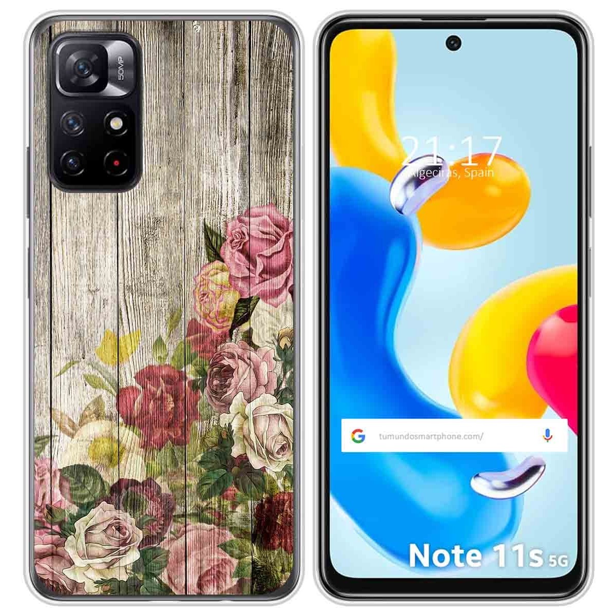 Funda Silicona para Xiaomi Redmi Note 11s 5G diseño Madera 08 Dibujos