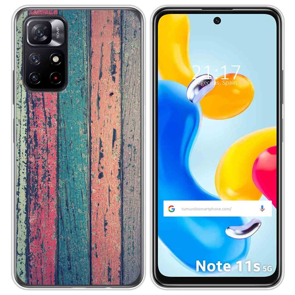 Funda Silicona para Xiaomi Redmi Note 11s 5G diseño Madera 10 Dibujos