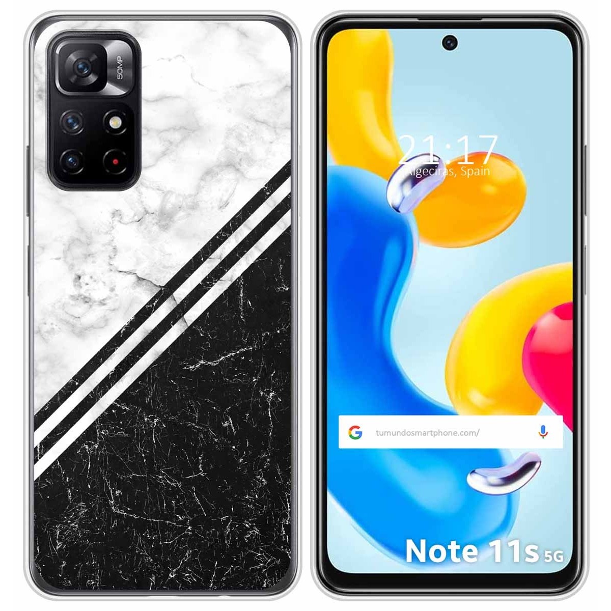 Funda Silicona para Xiaomi Redmi Note 11s 5G diseño Mármol 01 Dibujos
