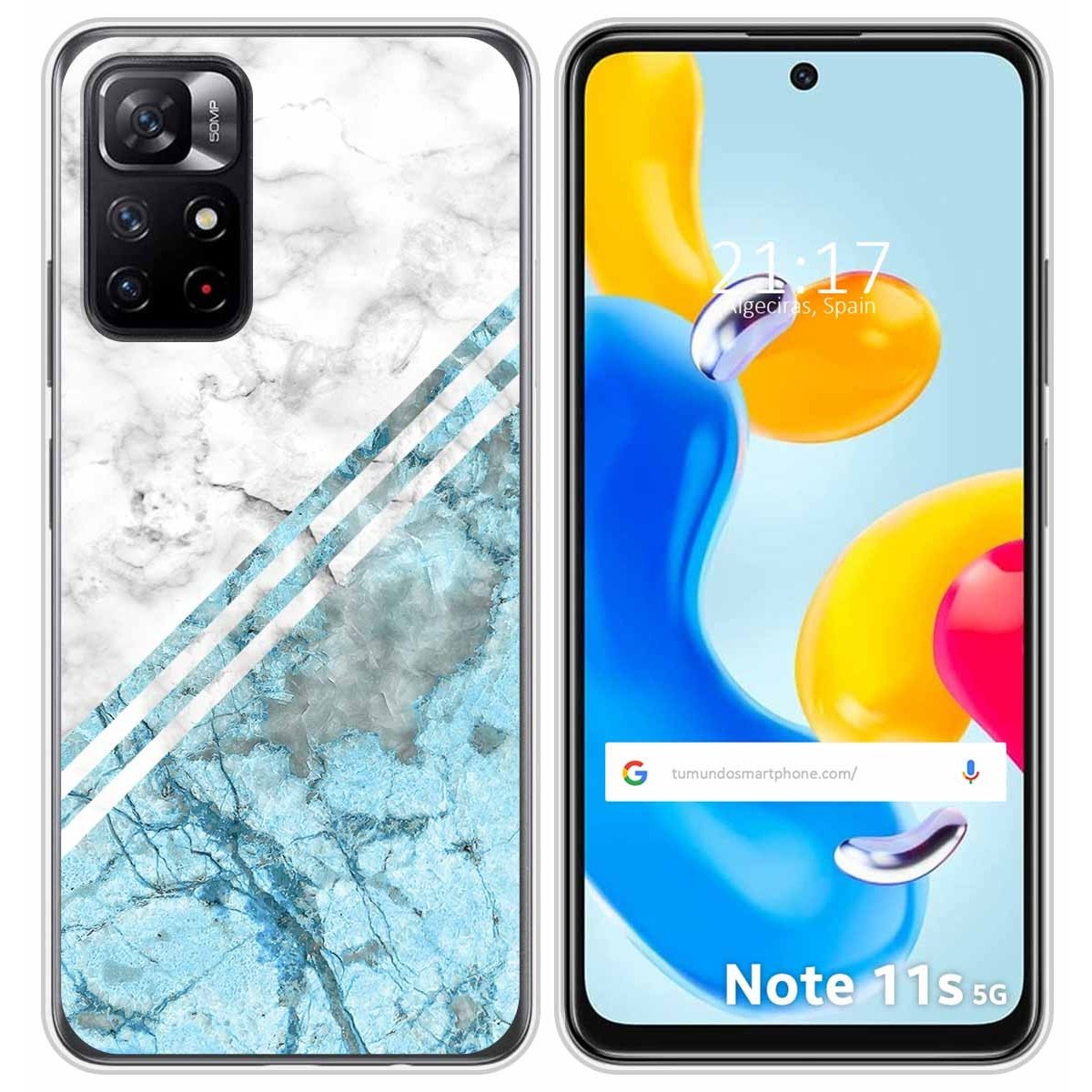 Funda Silicona para Xiaomi Redmi Note 11s 5G diseño Mármol 02 Dibujos
