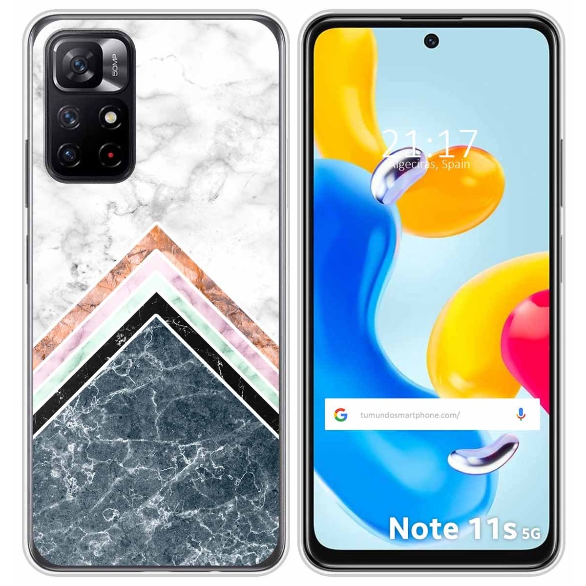 Funda Silicona para Xiaomi Redmi Note 11s 5G diseño Mármol 05 Dibujos
