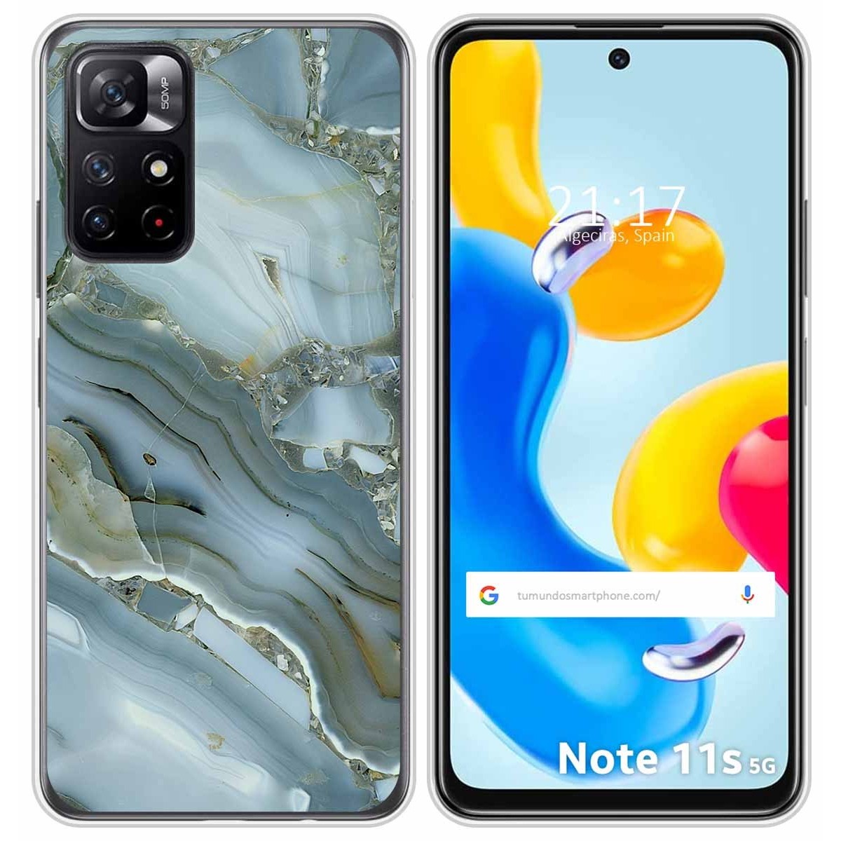 Funda Silicona para Xiaomi Redmi Note 11s 5G diseño Mármol 09 Dibujos