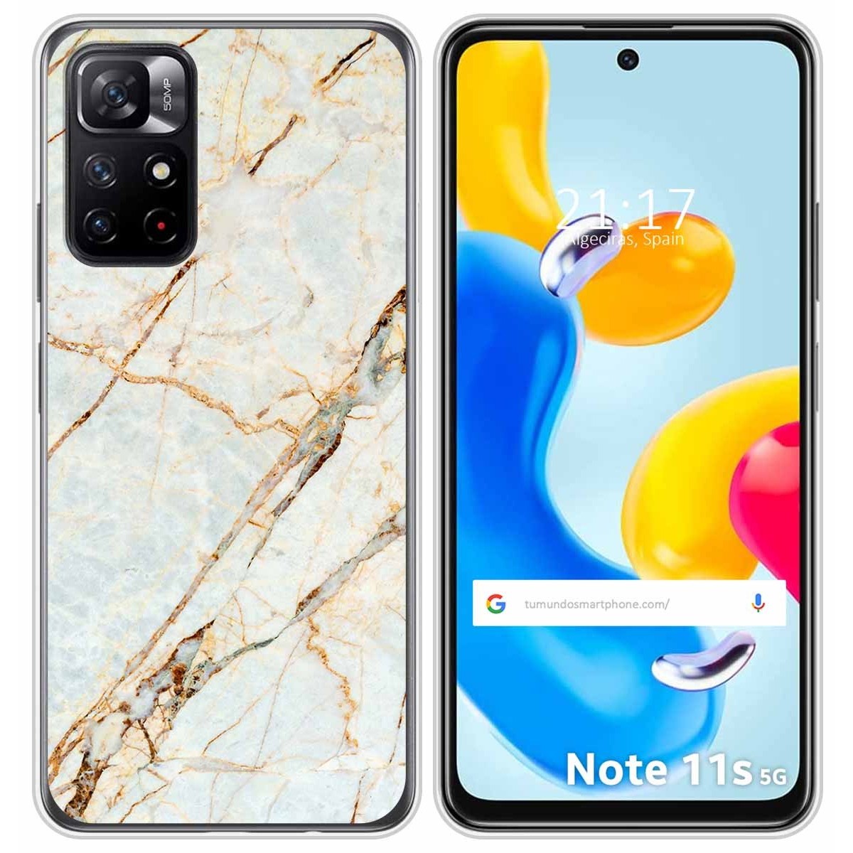 Funda Silicona para Xiaomi Redmi Note 11s 5G diseño Mármol 13 Dibujos