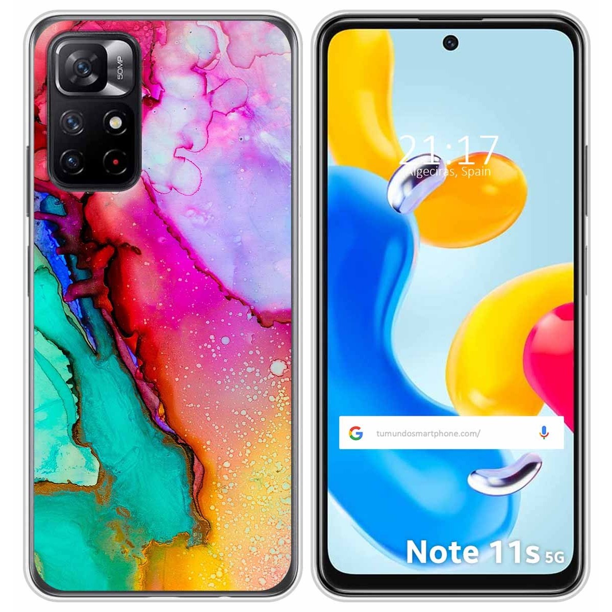 Funda Silicona para Xiaomi Redmi Note 11s 5G diseño Mármol 15 Dibujos