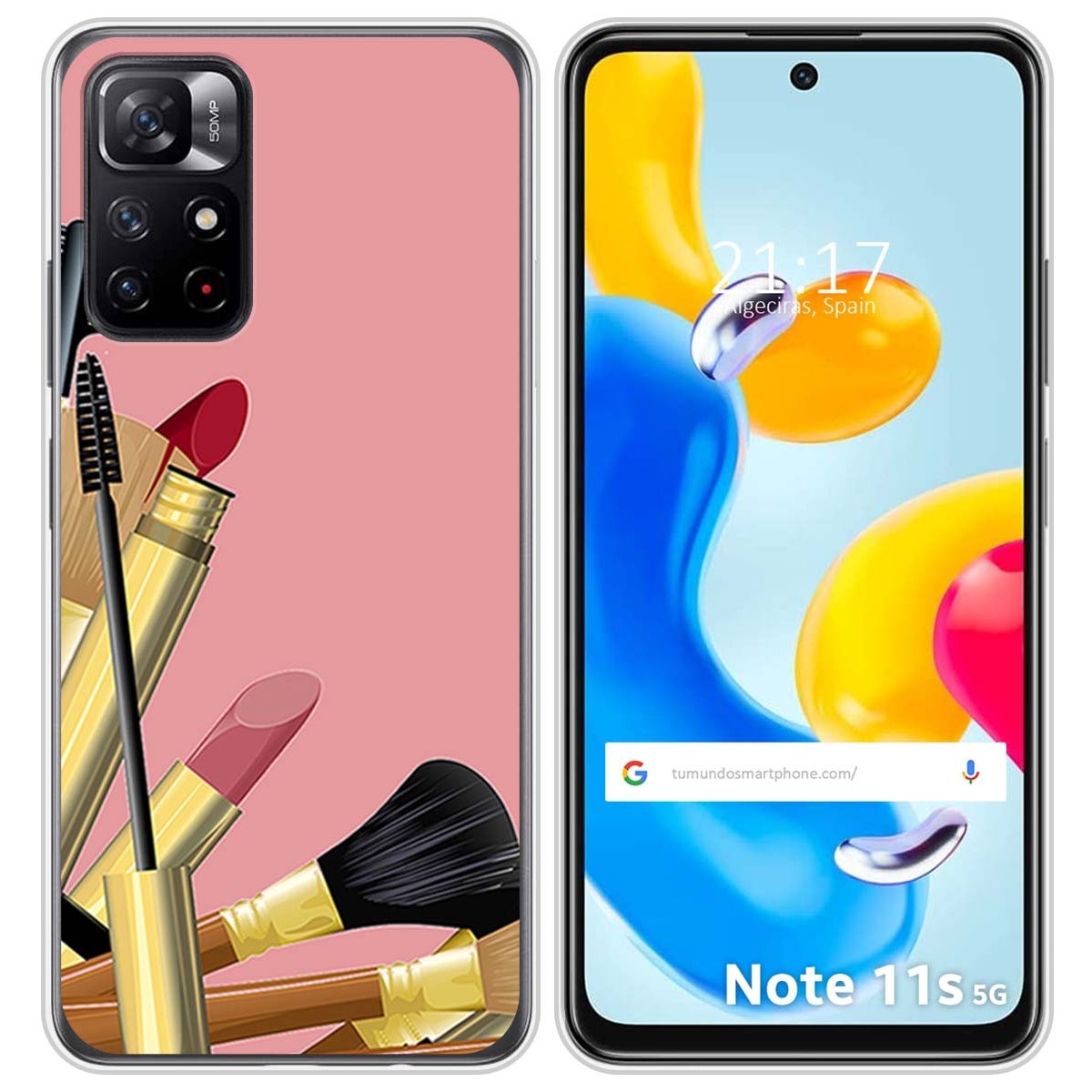 Funda Silicona para Xiaomi Redmi Note 11s 5G diseño Brochas Dibujos