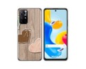 Funda Silicona para Xiaomi Redmi Note 11s 5G diseño Corazones Madera Dibujos