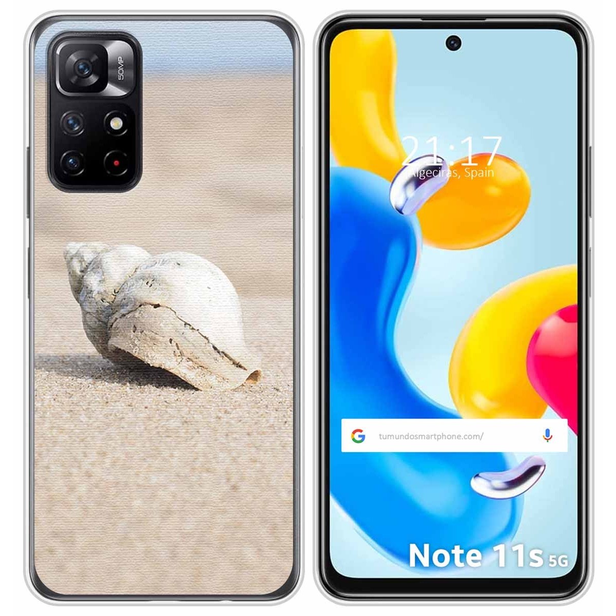 Funda Silicona para Xiaomi Redmi Note 11s 5G diseño Concha Dibujos