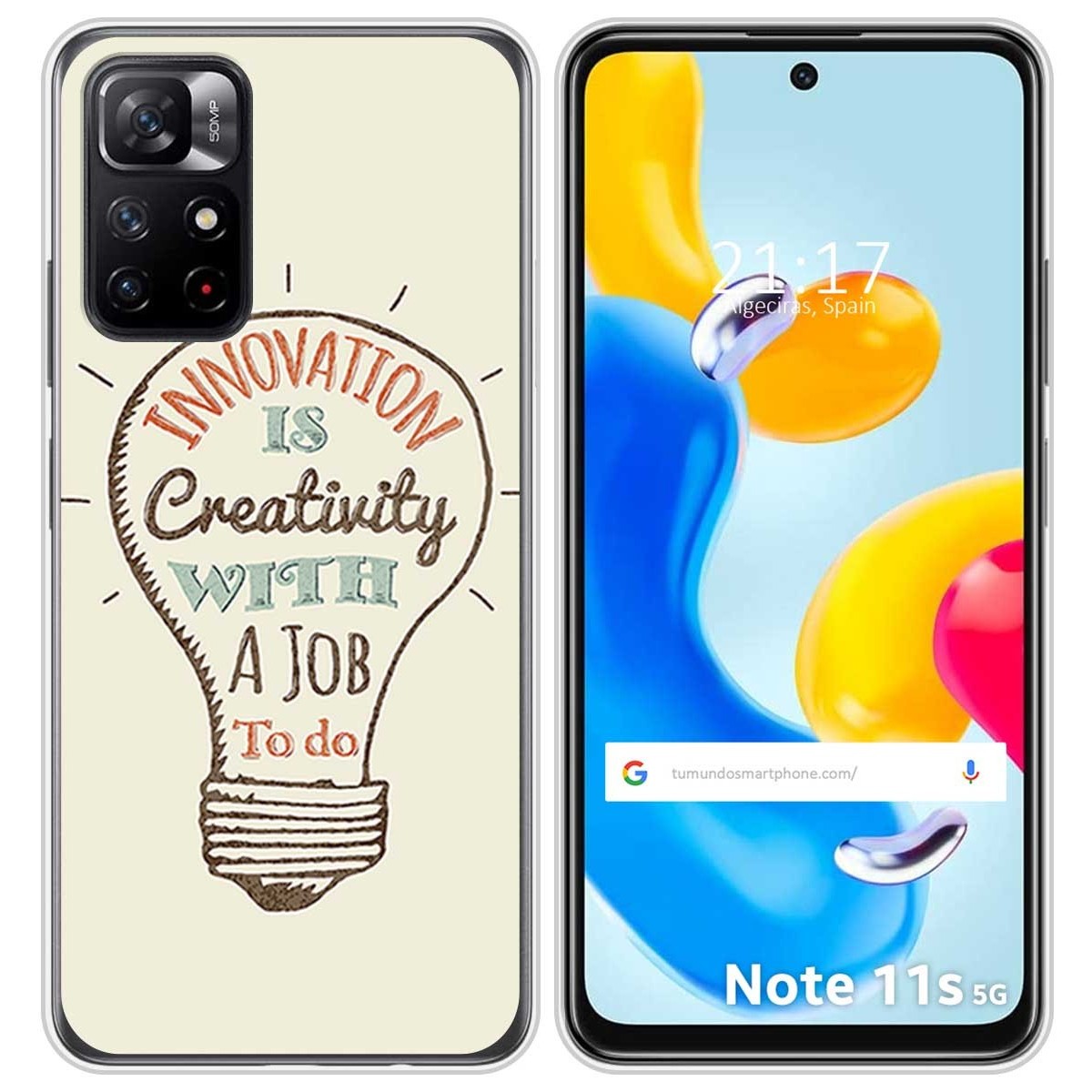 Funda Silicona para Xiaomi Redmi Note 11s 5G diseño Creativity Dibujos