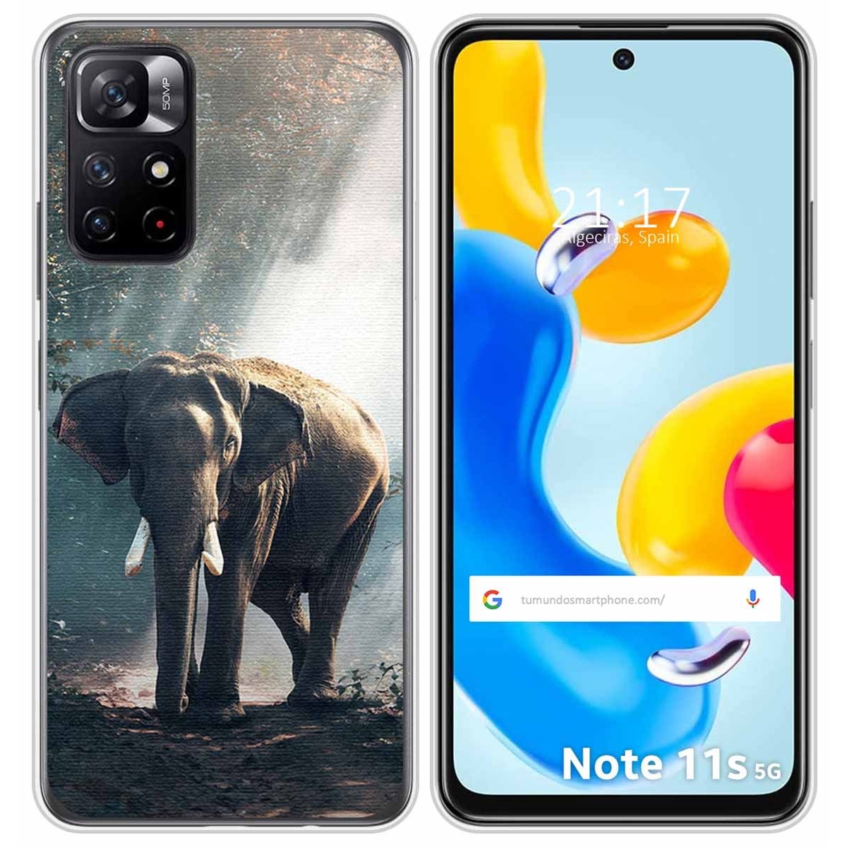Funda Silicona para Xiaomi Redmi Note 11s 5G diseño Elefante Dibujos