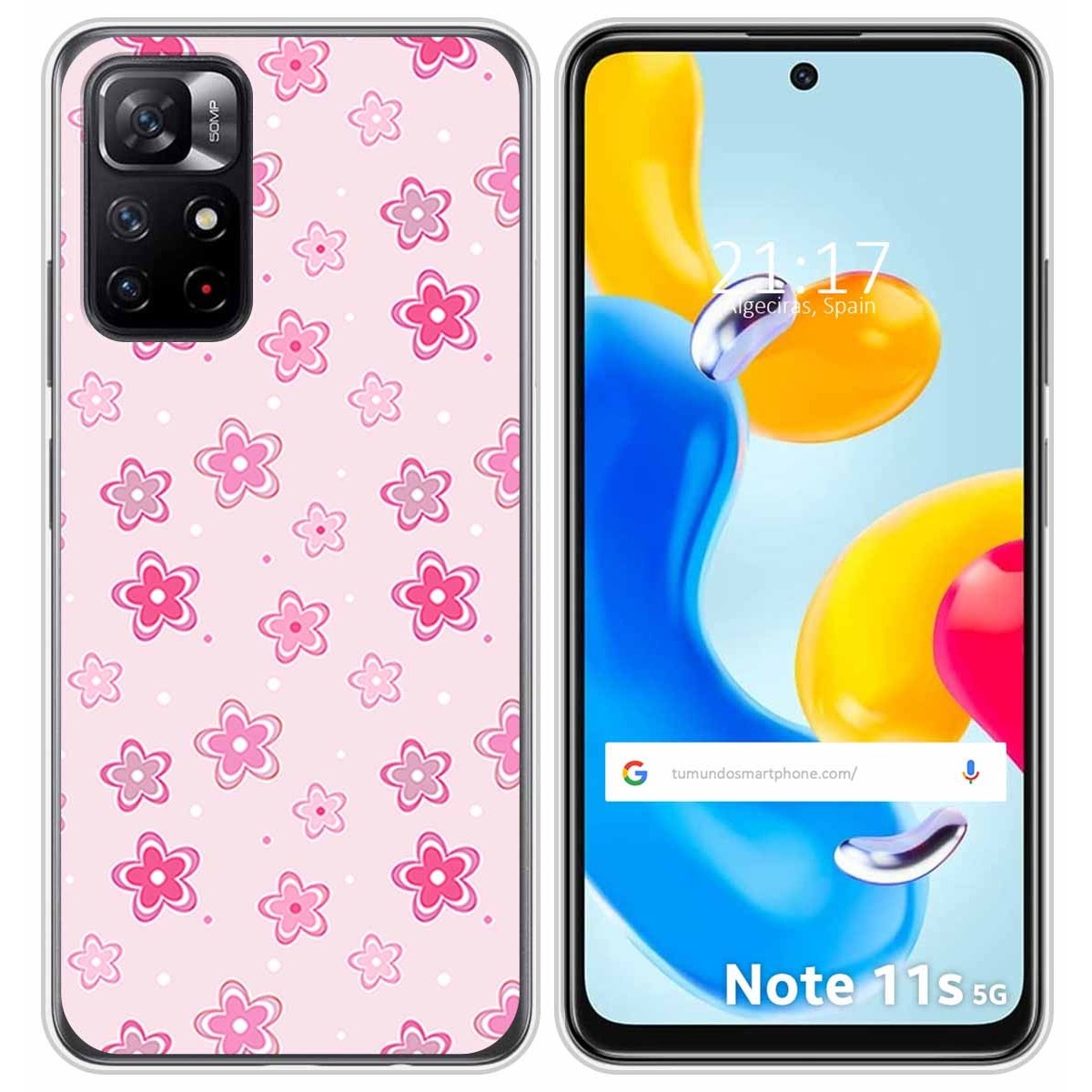 Funda Silicona para Xiaomi Redmi Note 11s 5G diseño Flores Dibujos