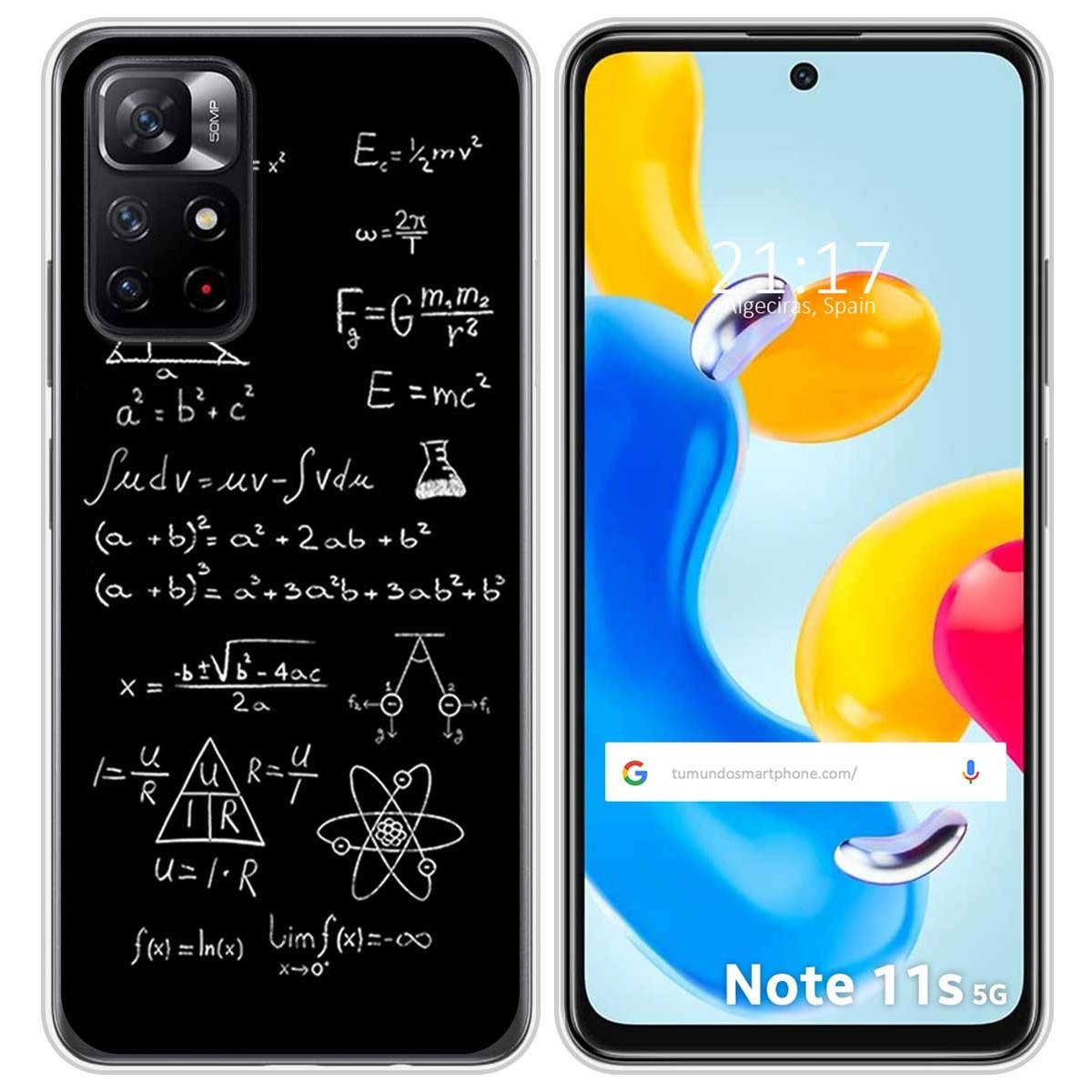 Funda Silicona para Xiaomi Redmi Note 11s 5G diseño Formulas Dibujos