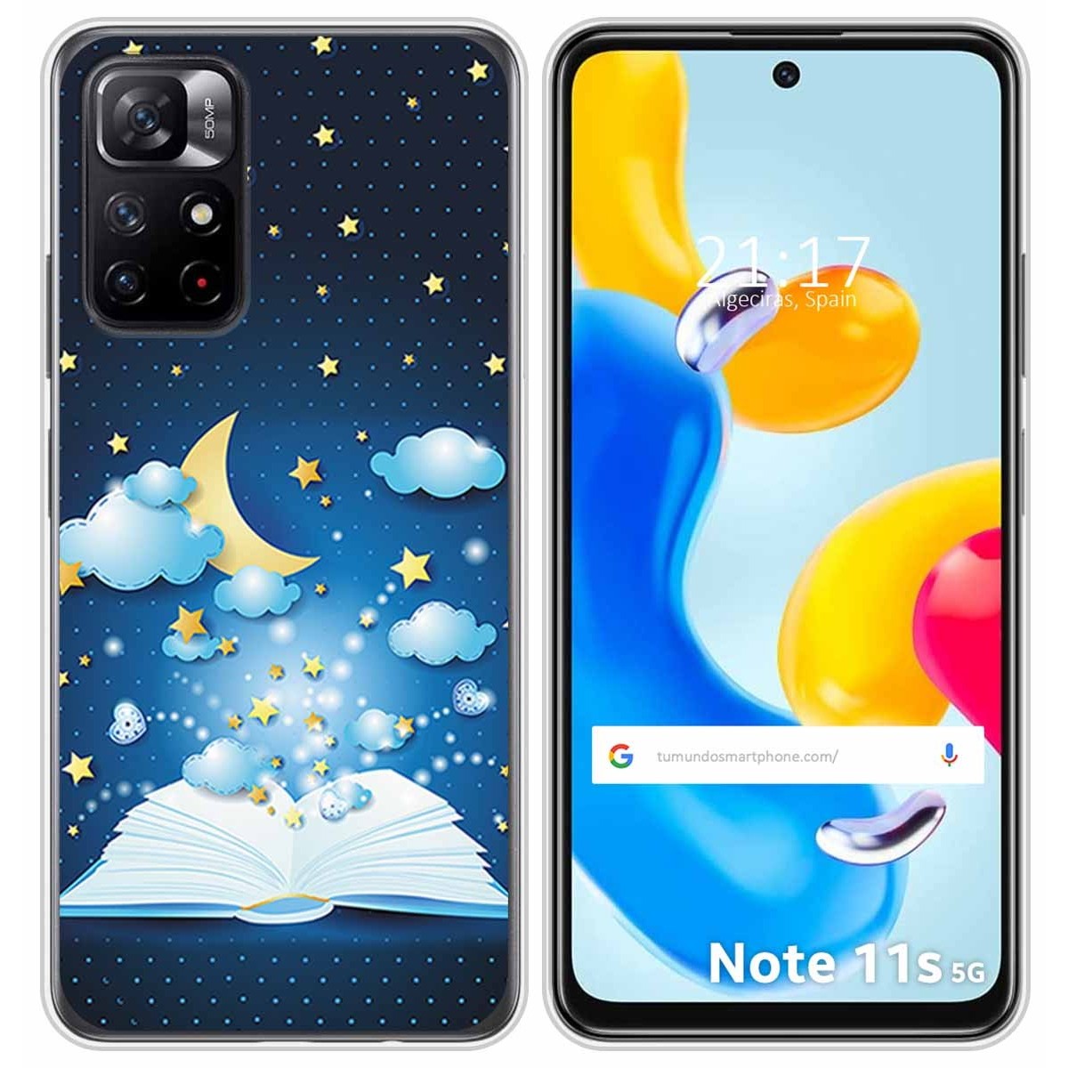 Funda Silicona para Xiaomi Redmi Note 11s 5G diseño Libro Cuentos Dibujos